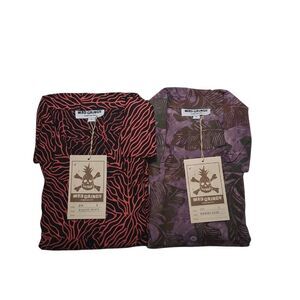 Mad Gringo Women's Lot Of 2 Small Hawaiian Shirts NEW WITH TAGS Button Up